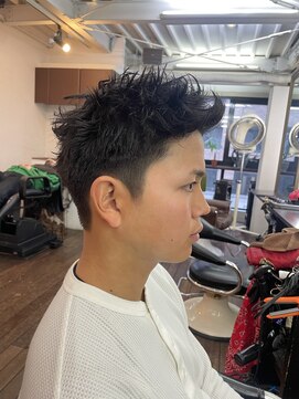 ビーバイエイトジェンツ(Bee by EIGHT GENTS) カルマパーマ/ベリーショート/ダークアッシュ/ニュアンスパーマ