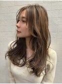 大人かわいいロングフェザーカール