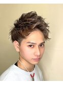 Men'sカット/学割U24カットカラー/眉毛/ニュアンスパーマ/新越谷