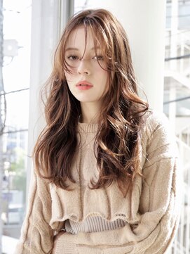 エムスラッシュ アヴェダ 自由が丘(M.SLASH AVEDA) 2wayバング/透け感/韓国風巻き/レイヤーロング/自由が丘