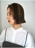 ハイライトカラー/ワンレンボブ