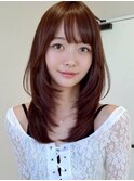 レイヤーカット*ハッシュカット*前髪カット*顔周り*髪質改善