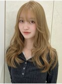 ブリーチなしダブルカラーヘーゼルベージュ透明感イルミナカラー