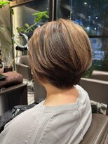 アイフィールアヴェダ 船堀店(i feel AVEDA)&nbsp;【中村】透け感エアリーボブ×ミルクティー×アンブレラカラー