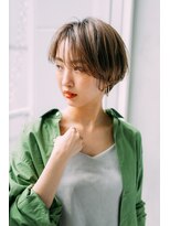 フィルムス 銀座(FILMS) レイヤーカット/デザインカラー/ウェットヘア/オリーブベージュ