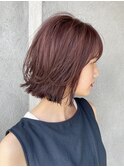 【CALVINA】切りっぱなしボブ×ディープパープル