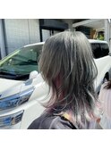 マットアッシュ、インナーカラーピンクラベンダー