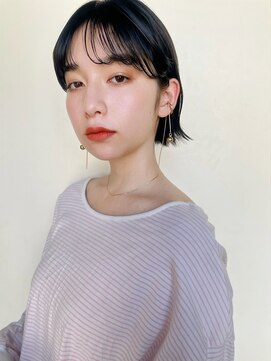 ガーデン オオタカノモリ(garden otakanomori) 暗髪透明感×大人ショートボブ×ナチュラルボブ×ミニボブ