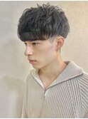 【銀座】爽やか束感マッシュ刈り上げスッキリワンカールパーマ