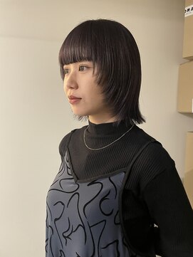 ノラ シブヤ(NORA) ボブウルフ/ウルフカット/パープルブラック