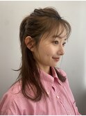 無造作ハーフアップ