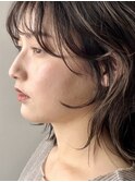 ニュアンスパーマ/ロブ/グレージュカラー/30代/代官山/中目黒