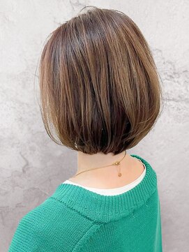 イチゴイチ(151e) 【151e_戸塚】*白髪ぼかしメッシュ＋ボブ＋オリーブベージュ*