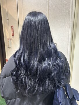 ビューティシモ 川越(Beautissimo) 【板倉花連】*.ネイビー×パープル.*（ブリーチあり）