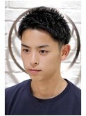 ツーブロ爽やかベリーショートアップバングセット