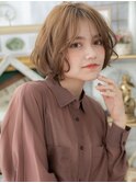 フレンチカジュアルくせ毛風波巻きボブパーマh4大宮20代30代40代