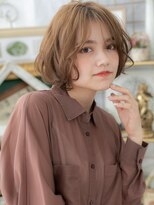 カバーヘア ブリス 大宮西口(COVER HAIR bliss) フレンチカジュアルくせ毛風波巻きボブパーマh4大宮20代30代40代