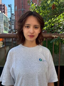 ホネン(honen) 薬院【honen】ミディアムレイヤー髪質改善メテオカラーイルミナ