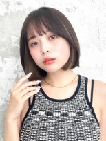 オーバーヘアー 所沢店(over hair) 【overhair】ぷつっとボブ×切りっぱなしボブ×シースルーバング