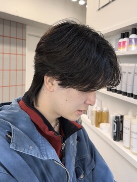 ペレ 渋谷(PELE) MEN’S HAIR/ブルーブラック/フェザーパーマ/渋谷