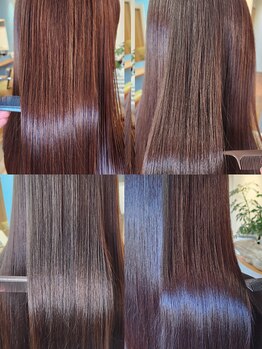 ヘアーリゾート マハナ(HAIR RESORT MAHANA)の写真/うねりや乾燥にお悩みの方にオリジナルのトリートメントで髪質改善◇驚くほどの艶感と潤いに溢れる素髪へ♪