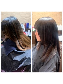 ニル(NiR) 美髪ケアストレート＋髪質改善カラー