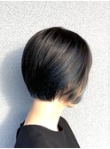 ミルクティーブロンド/ダークブルー/デジタルパーマ/藤沢美容院