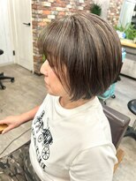 ルーナヘアー(LUNA hair)&nbsp;ショートボブ　白髪ぼかしハイライト