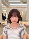 くびれボブ/韓国ボブ/レイヤーカット/ショートボブ/暖色カラー