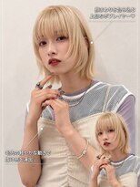 アプリ 大宮西口(appri) ハイトーンブロンド×顔まわりボブレイヤー/大宮