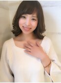 ALOHALaLa☆大人かわいいミルクティーカラーのふわミディ