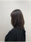 ミディアムレイヤー/前上がり/抜け感/ニュアンスカラー/40代50代