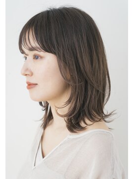 ガーデン オオタカノモリ(garden otakanomori) 大人可愛い似合わせカット暗髪外ハネミディアム