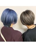 ライトブルー×シルバーベージュ