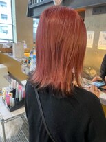 ユニ 江坂(Uni.)&nbsp;髪質改善カラー　裾カラー　コーラルピンク　ブラック