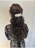 お呼ばれ綺麗めハーフアップ