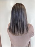 シースルーハイライト×グレージュ