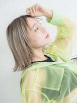 ソース 枚方(SOURCE) ダブルカラー♪外はねハイトーンボブ