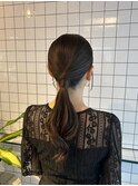 ローポニー　タイトアレンジ　お呼ばれヘア