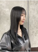 小顔補正サイドバング＋ワンレングス