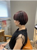 ショートボブ　アンブレラカラー