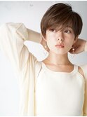 本厚木◎丸みフェザーショート◎前髪ありマロンベージュ髪質改善