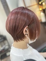 ルミ ツー 横浜駅店(Lumi 2)&nbsp;小顔丸みショートヘア/くびれショート/レッドブラウン
