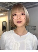 ハイトーン/切りっぱなしボブ/心斎橋美容室/Eurica