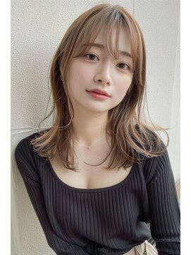 ラナ 新宿(lana) ミディアム/ブラウン/レイヤーカット/【lana hair新宿】