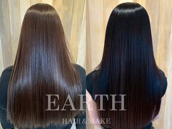 HAIR&MAKE EARTH 志木店　白髪ぼかし/髪質改善