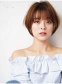 20代30代40代50代◎ショートボブ前髪ありココアブラウン
