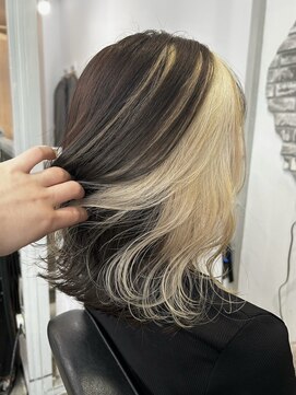 クロト(Clotho) デザインカラー×ホワイトベージュ/ダブルカラーブリーチ