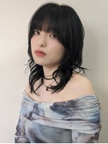 オムニス 表参道(Omnis)&nbsp;暗髪ザクザクレイヤーハッシュカットくびれミディアムレイヤー