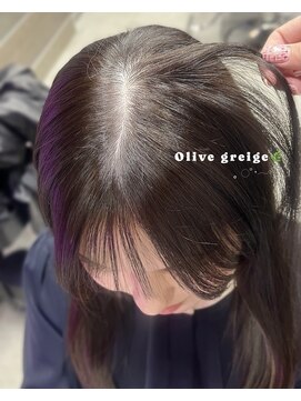 ジュエム(jouerm) オリーブグレージ/オリーブカラー/透明感カラー/レイヤーカット